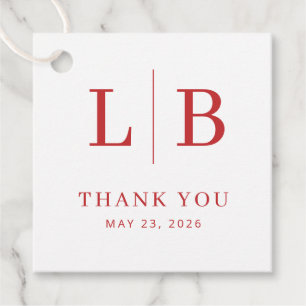 Vintage Scarlet Château Wedding Favor Tags
