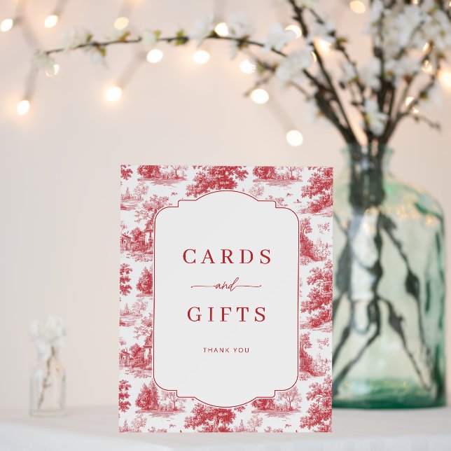 Vintage Scarlet Château Wedding Foam Board (In Situ (Wedding))