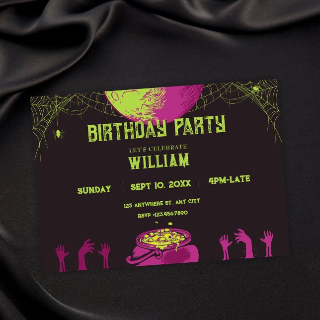 Vintage scary birthday  invitation (Creator Uploaded)