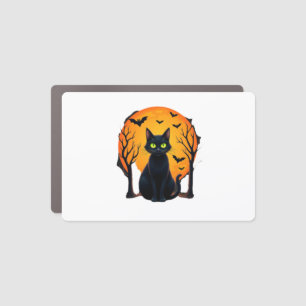 Vintage Scary Christmas Cat Costume Retro Cat Moon Car Magnet