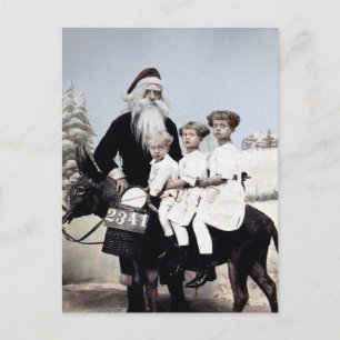 Vintage Scary Santa Postcard