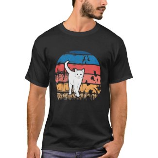 Vintage Scene Cat in the Wild T-Shirt