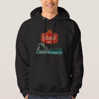 Vintage Schmidt Beer Retro Defunct Fishing Nature Hoodie