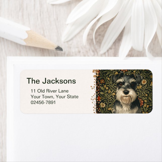 Vintage Schnauzer  Label (Insitu)