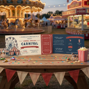 Vintage School Carnival Event Ticket