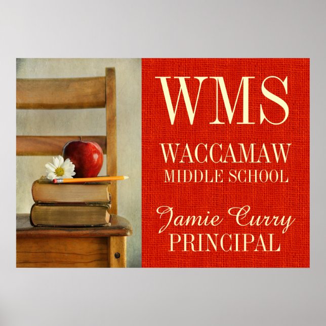 Vintage School Chair School Poster (Front)