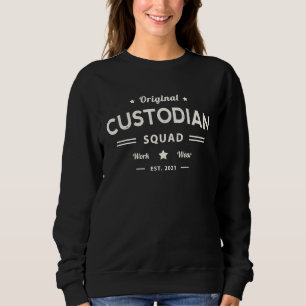 Vintage School Custodian Squad Cleaner Maintenance Sweatshirt