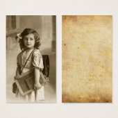 Vintage school girl bookmark (Front & Back)