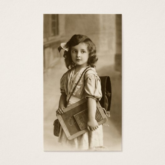 Vintage school girl bookmark (Front)