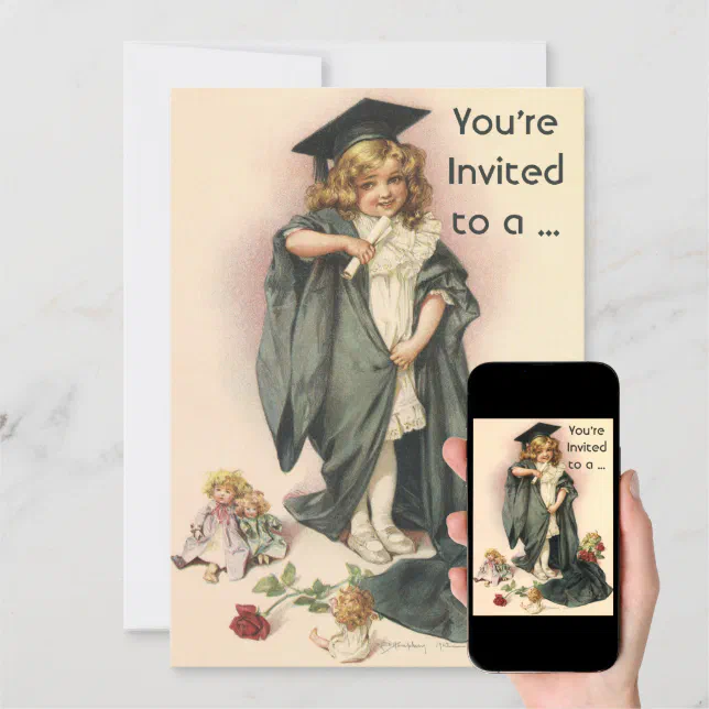 Vintage School Graduation Invitation | Zazzle