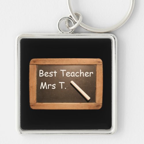 Vintage School Slate _ Best Teacher Personalized Keychain