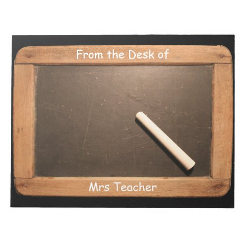 Vintage School Slate Personalized Teacher HNP Notepad