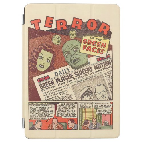 Vintage Sci_Fi Adventure Terror of the Green Faces iPad Air Cover