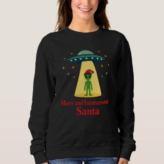 Vintage Sci Fi Alien Christmas UFO For Santa Fans Sweatshirt