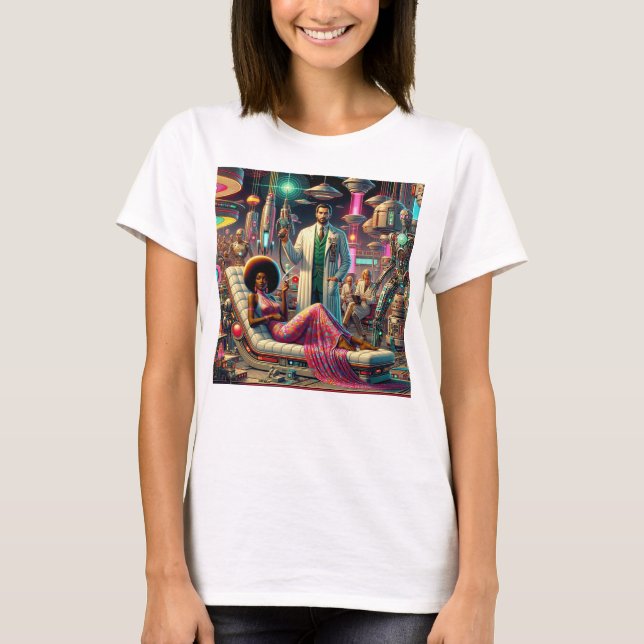 Vintage Sci-Fi Aliens T-Shirt (Front)