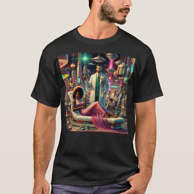Vintage Sci-Fi Aliens T-Shirt (Front)