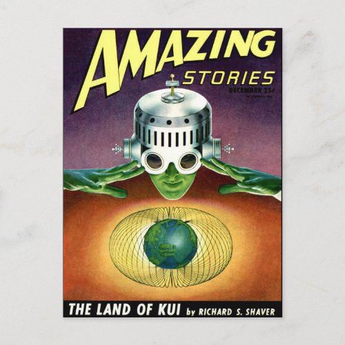 Vintage Sci Fi art Postcard