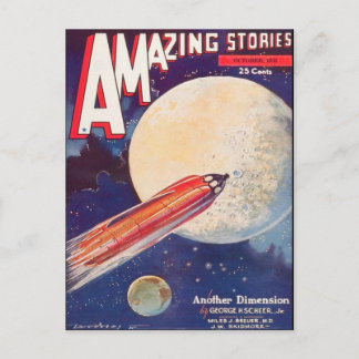 Vintage Sci Fi book cover art Another Dimension Postcard