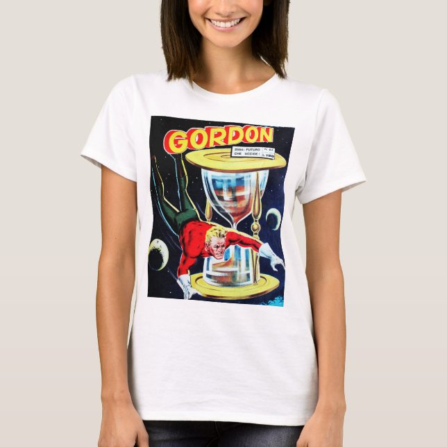 Vintage Sci-Fi Comic Book Cover T-Shirt (Front)