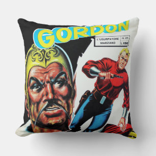 Vintage Sci-Fi Comic Book Throw Pillow
