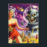 Vintage Sci-Fi Pin Up Postcard<br><div class="desc">Vintage Sci-Fi Pin Up</div>
