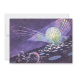 Vintage Science Fiction, a Glowing Orb with Aliens Cards