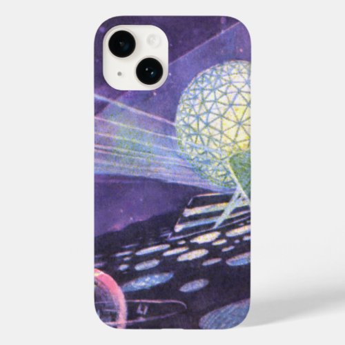 Vintage Science Fiction a Glowing Orb with Aliens Case_Mate iPhone 14 Case