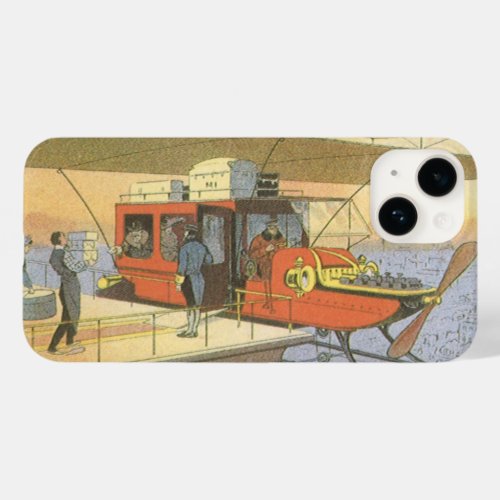 Vintage Science Fiction Airplane Helicopter Limo Case_Mate iPhone 14 Case
