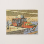 Vintage Science Fiction Airplane Helicopter Limo Jigsaw Puzzle