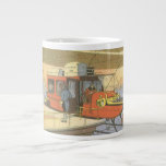 Vintage Science Fiction Airplane Helicopter Limo Large Coffee Mug