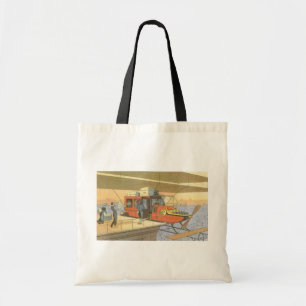 Vintage Science Fiction Airplane Helicopter Limo Tote Bag