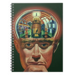 Vintage Science Fiction, Alien Brain in Laboratory Notebook