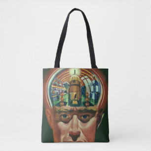 Vintage Science Fiction, Alien Brain in Laboratory Tote Bag