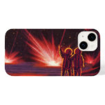 Vintage Science Fiction Alien Red Planet Explosion Case-Mate iPhone 14 Case
