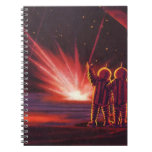 Vintage Science Fiction Alien Red Planet Explosion Notebook