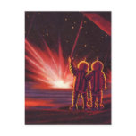 Vintage Science Fiction Alien Red Planet Explosion Postcard