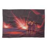 Vintage Science Fiction Alien Red Planet Explosion Towel