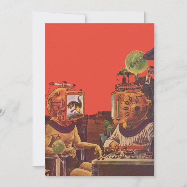 Vintage Science Fiction, Alien Steam Punk Helmets (Front)