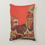 Vintage Science Fiction, Alien Steam Punk Helmets Accent Pillow