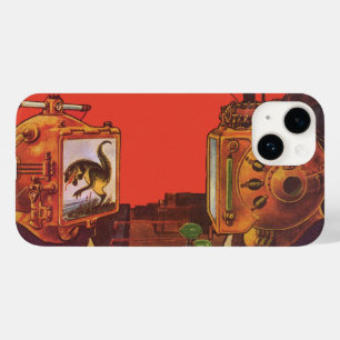 Vintage Science Fiction, Alien Steam Punk Helmets Case-Mate iPhone 14 Case