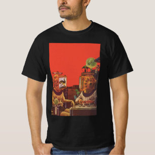 Vintage Science Fiction, Alien Steam Punk Helmets T-Shirt