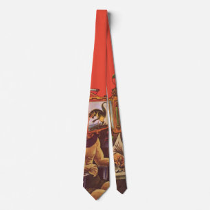 Vintage Science Fiction, Alien Steam Punk Helmets Tie