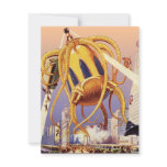 Vintage Science Fiction Alien War Invasion Octopus