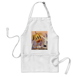 Vintage Science Fiction Alien War Invasion Octopus Adult Apron