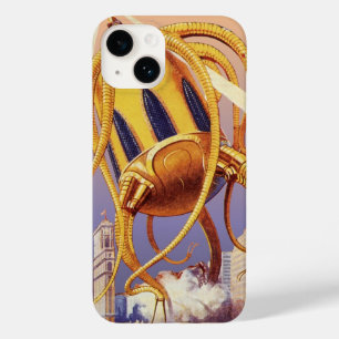 Vintage Science Fiction Alien War Invasion Octopus Case-Mate iPhone 14 Case