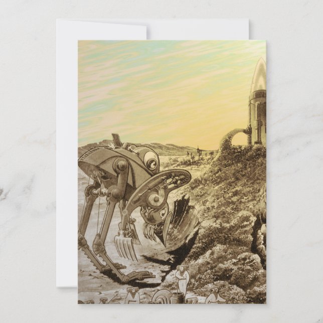 Vintage Science Fiction Aliens Planet Construction (Front)