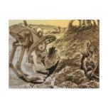 Vintage Science Fiction Aliens Planet Construction Postcard