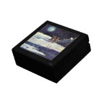 Vintage Science Fiction Astronaut Aliens on Moon Keepsake Box