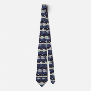 Vintage Science Fiction Astronaut Aliens on Moon Neck Tie