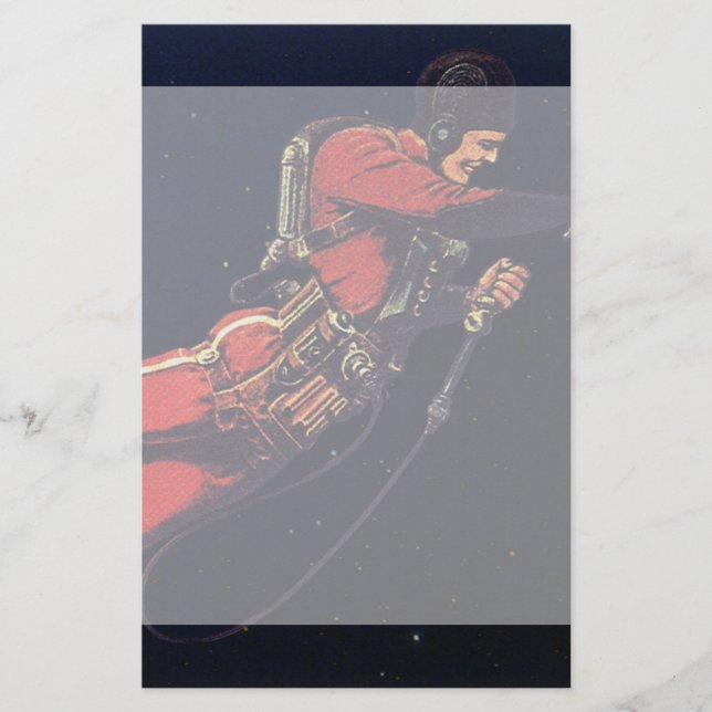 Vintage Science Fiction Astronaut in Outer Space (Front)